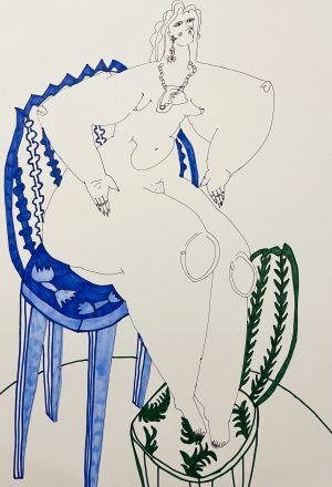 NRD12 Be a woman. Drawing on paper. 42 x 29 cm. 2021. 300€